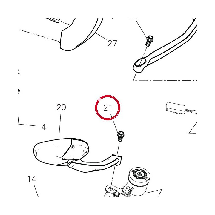 Vis gauche 77116791A — réf. 77116791A | Ducati Store