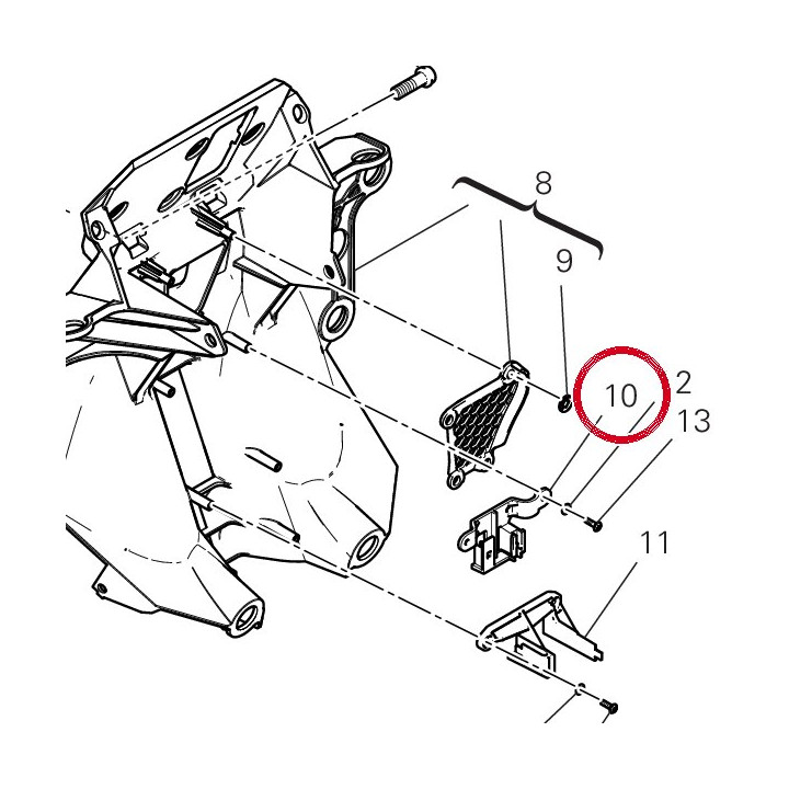 Bride telerupteur 82719391A — réf. 82719391A | Ducati Store