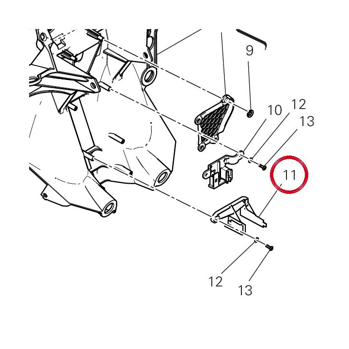 Staffa centrale connettori — réf. 82719401A | Ducati Store