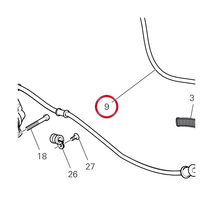 Tuyau huile embrayage — réf. 63211221B | Ducati Store