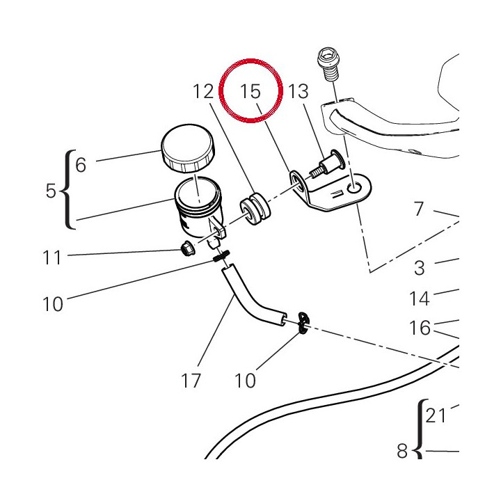 Crochet avant 8291I381BA — réf. 8291I381BA | Ducati Store