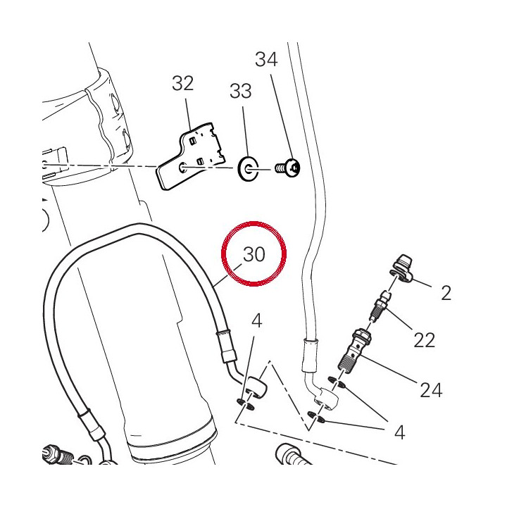 Tuyau frein avant — réf. 61811461A | Ducati Store