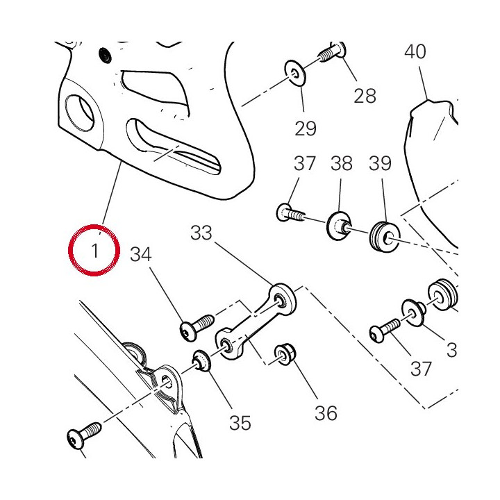 Étrier frein arrière — réf. 61140481A | Ducati Store