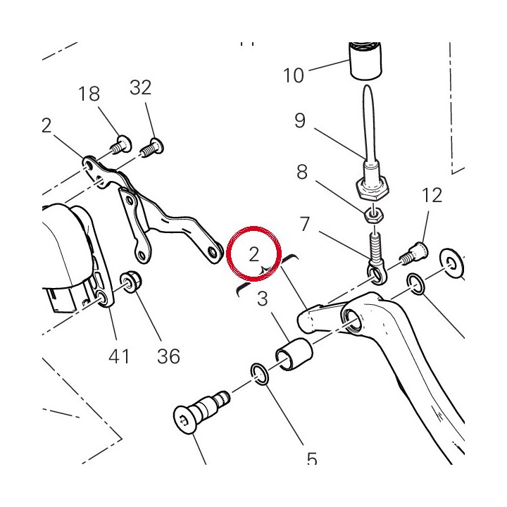 Pédale frein arrière — réf. 45721352AA | Ducati Store