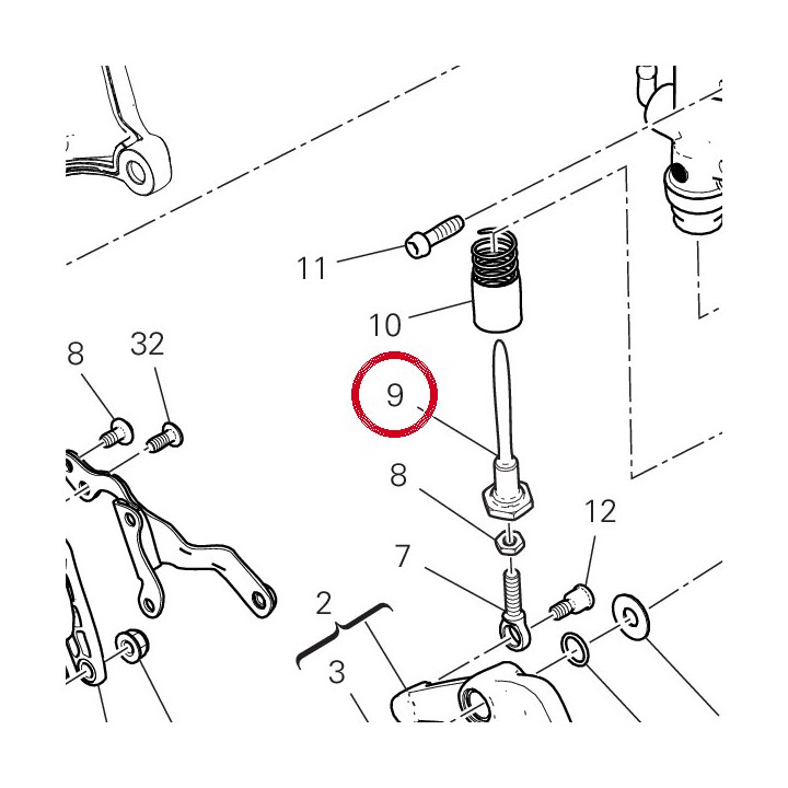 Asta rinvio freno — réf. 11712161AA | Ducati Store