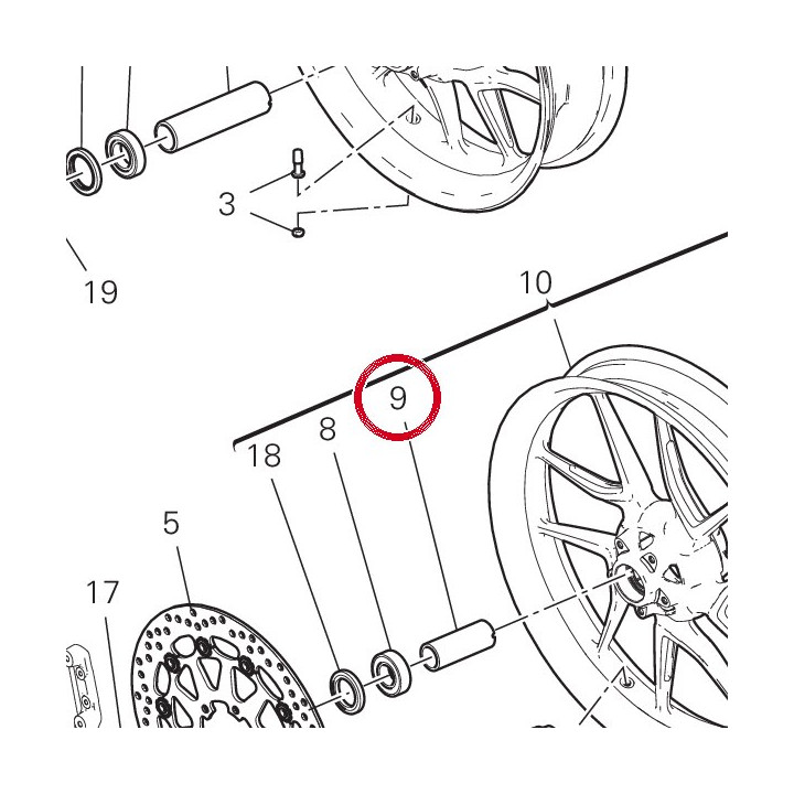 Entretoise interne 71413831A — réf. 71413831A | Ducati Store