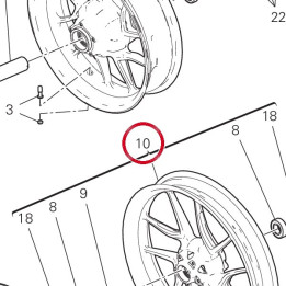 Jante roue av. 50122921BA — réf. 50122921BA | Ducati Store