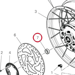 Entretoise droit 71316281BA — réf. 71316281BA | Ducati Store