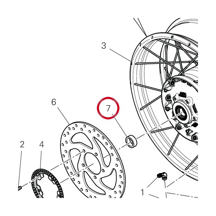 Entretoise droit 71316281BA — réf. 71316281BA | Ducati Store