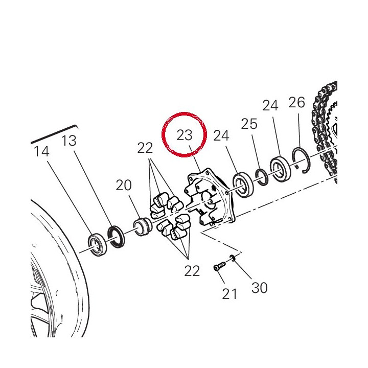 Bride Porte-Couronne — réf. 16018101A | Ducati Store