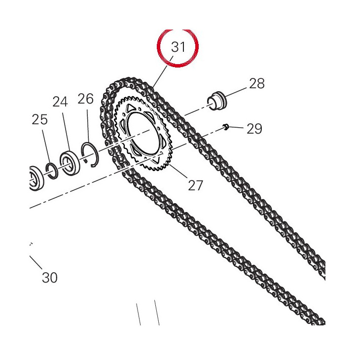 Chain 109+1 67641712A — réf. 67641712A | Ducati Store