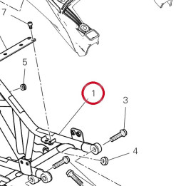 Bride arrière 47019131BA — réf. 47019131BA | Ducati Store