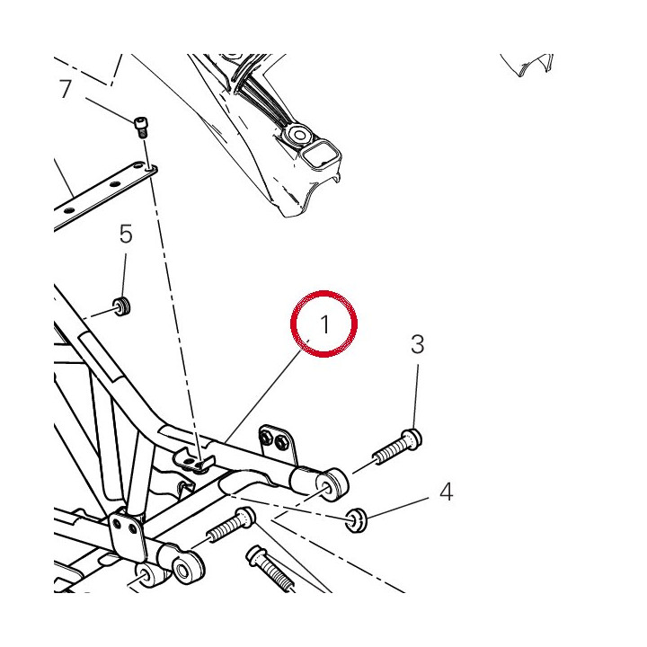 Bride arrière 47019131BA — réf. 47019131BA | Ducati Store