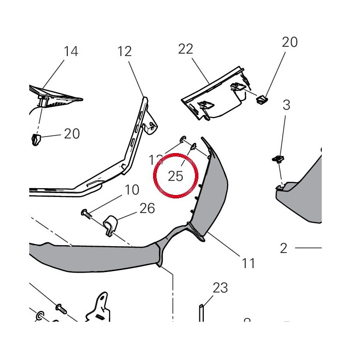 Entretoise 71616191AA — réf. 71616191AA | Ducati Store