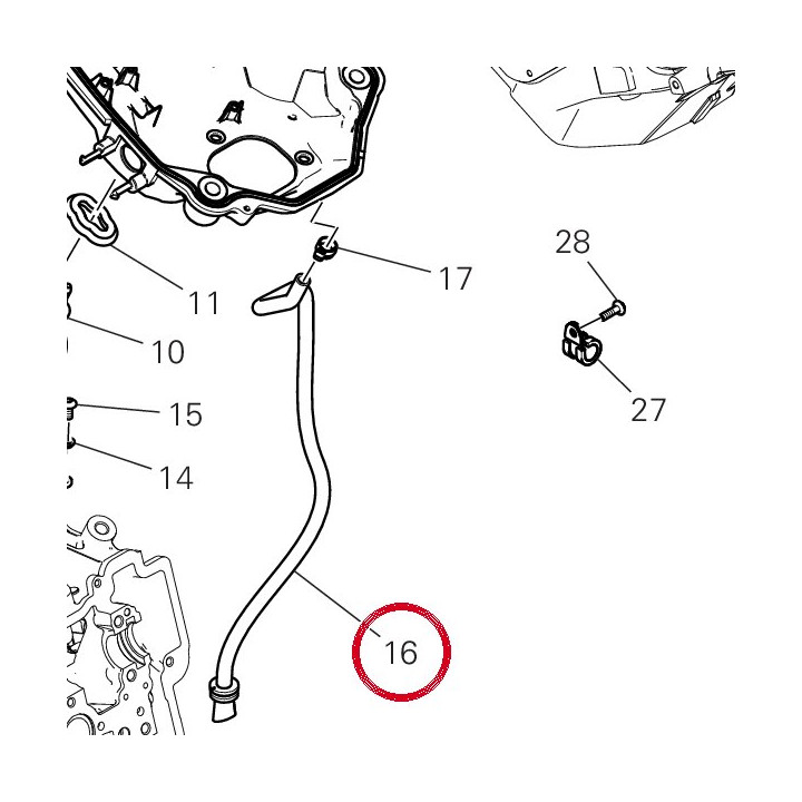 Tuyau drainage airbox — réf. 59018922A | Ducati Store