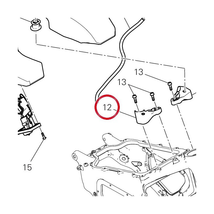 Support droit 8291L081A — réf. 8291L081A | Ducati Store