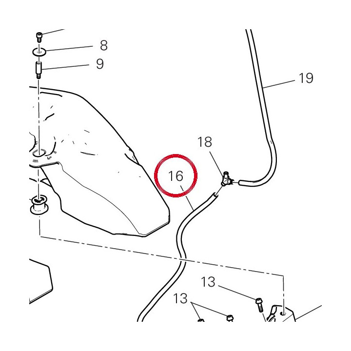 Tuyau 93513181A — réf. 93513181A | Ducati Store