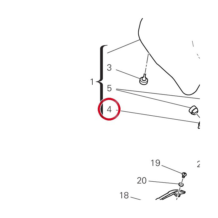 Charniere selle passager — réf. 59517711A | Ducati Store