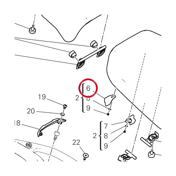Pivot droit 59517671A — réf. 59517671A | Ducati Store