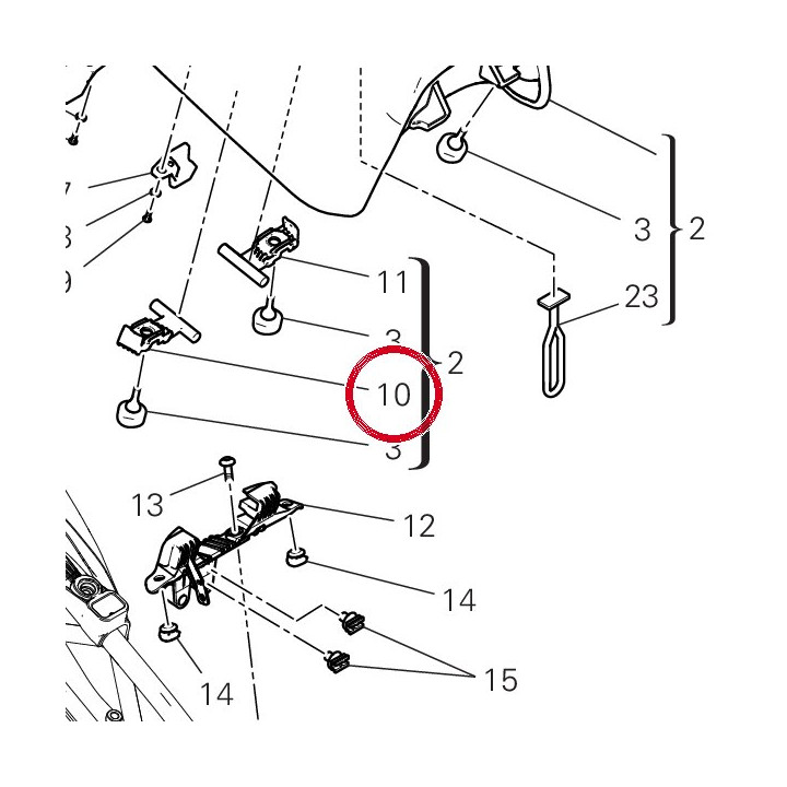 Charniere droite 59517691A — réf. 59517691A | Ducati Store