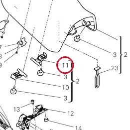 Charniere gauche 59517701A — réf. 59517701A | Ducati Store