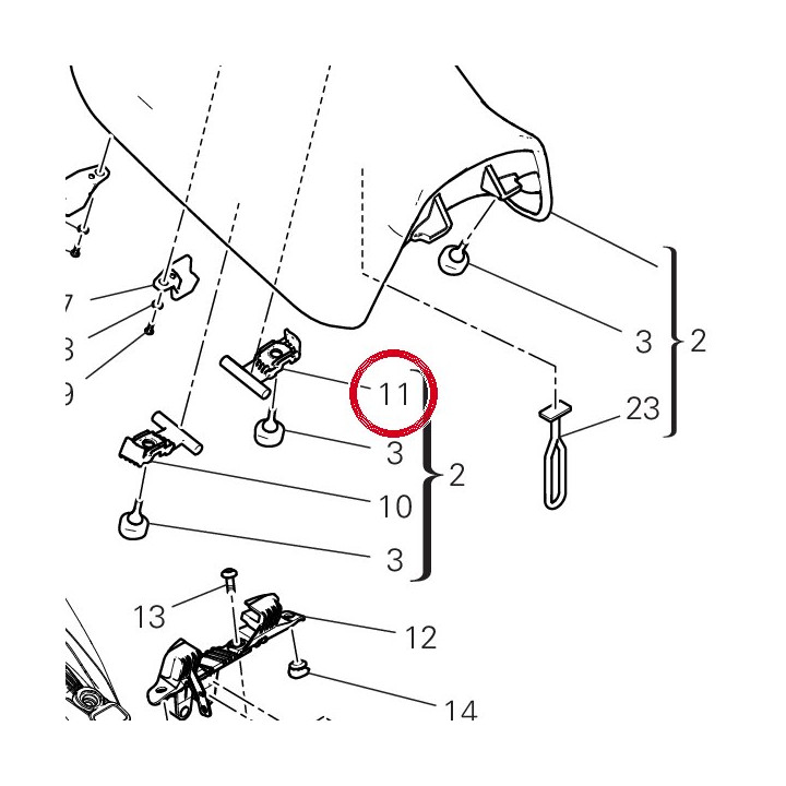Charniere gauche 59517701A — réf. 59517701A | Ducati Store