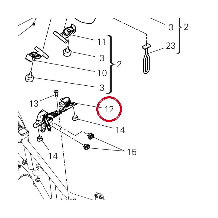 Caisson de selle 8291L091C — réf. 8291L091C | Ducati Store
