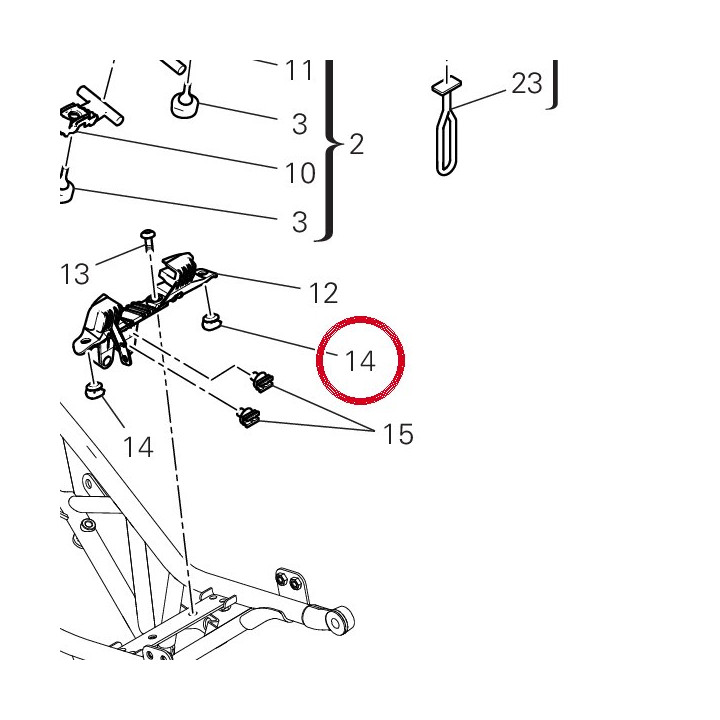 Tampon caoutchouc 86642741A — réf. 86642741A | Ducati Store