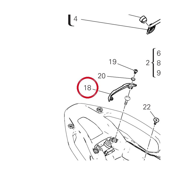 Support 4801H902A — réf. 4801H902A | Ducati Store