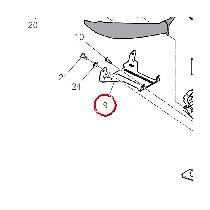 Equerre canalisation — réf. 8301R321AA | Ducati Store