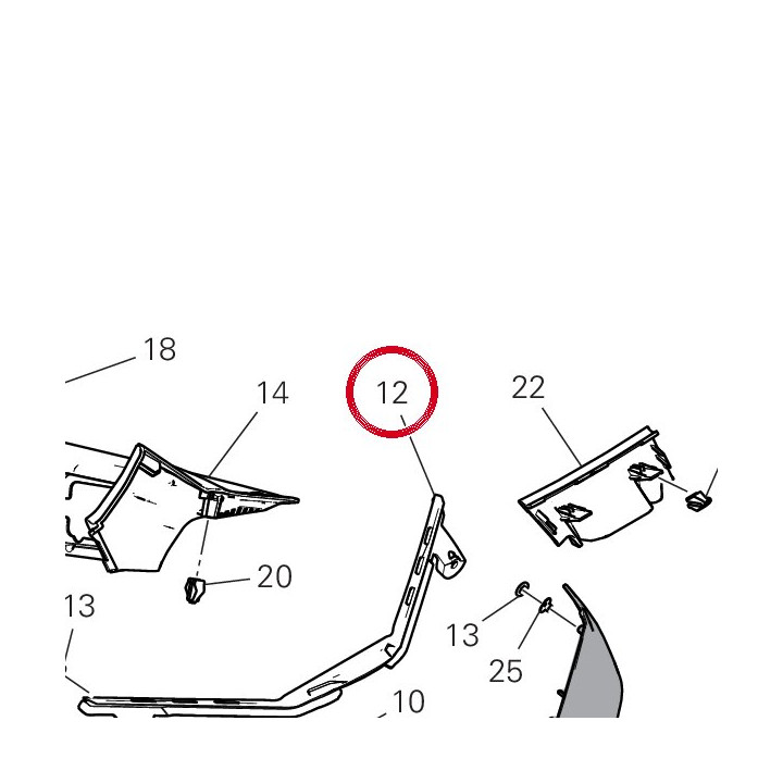 Support cache 4801E961A — réf. 4801E961A | Ducati Store