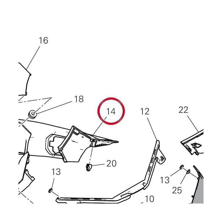 Couvercle capot gauche — réf. 48114861A | Ducati Store
