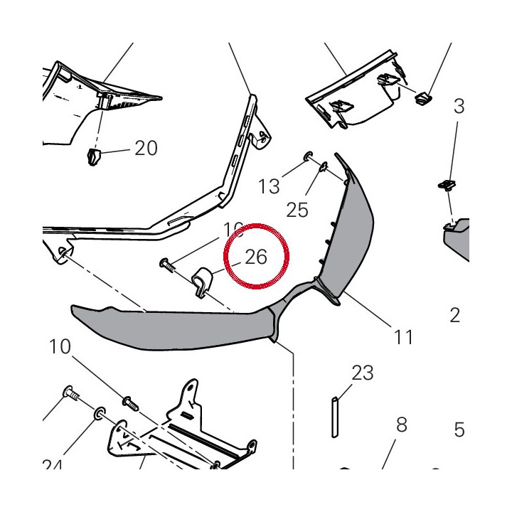 Passe-Cable 75840161A — réf. 75840161A | Ducati Store
