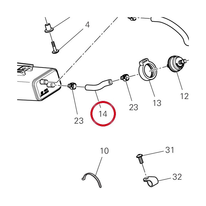 Tuyau soupape 93512781A — réf. 93512781A | Ducati Store