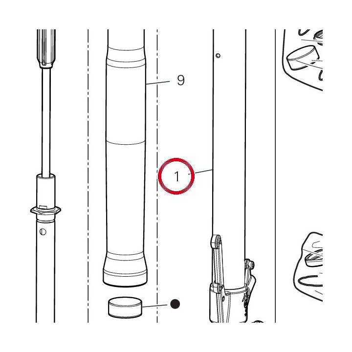 Coulisse droite complète — réf. 34923741A | Ducati Store