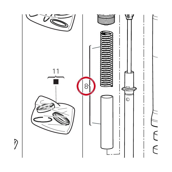 Kit ressort fourche gauche — réf. 34923811A | Ducati Store