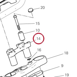 Cavalier guidon, inférieur — réf. 36012731AA | Ducati Store