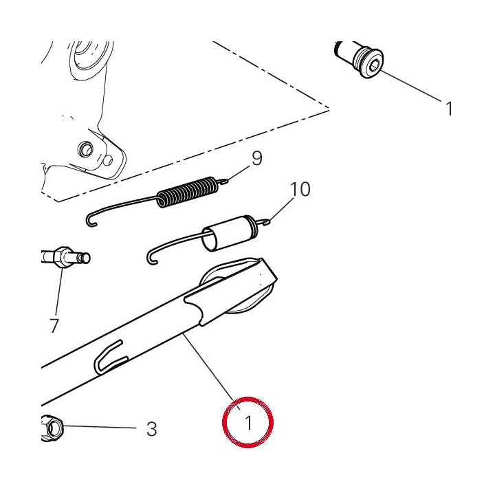 Béquille laterale — réf. 55611472AA | Ducati Store