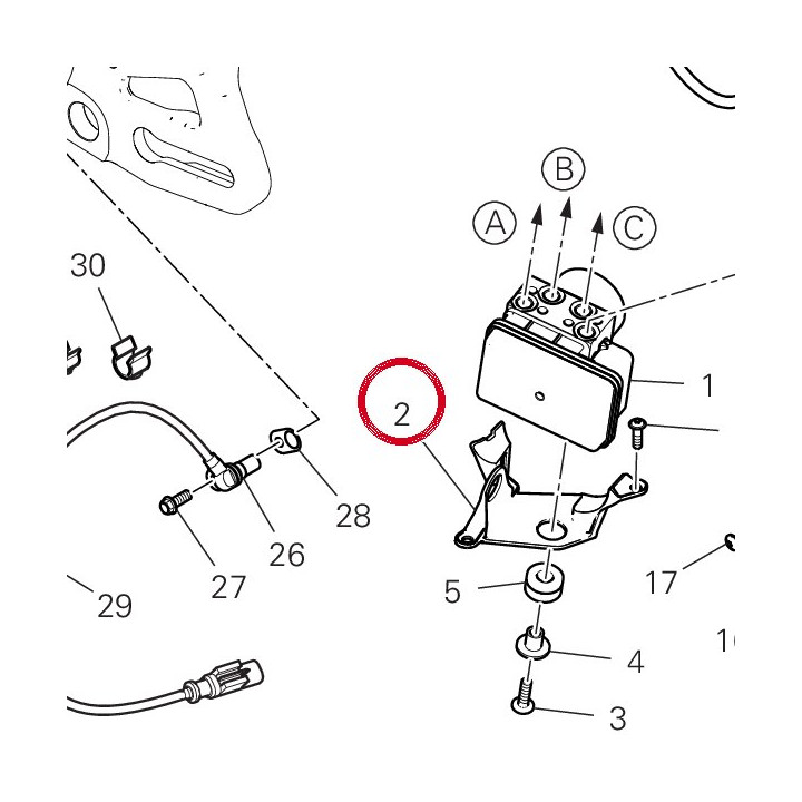 Support centrale cdi — réf. 8301P271A | Ducati Store