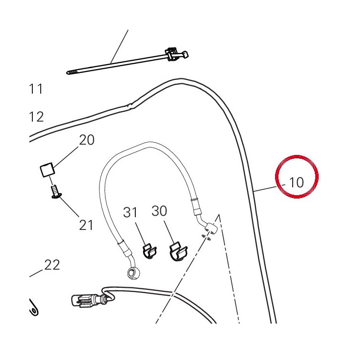 Durit boitier - étriers — réf. 61812171B | Ducati Store