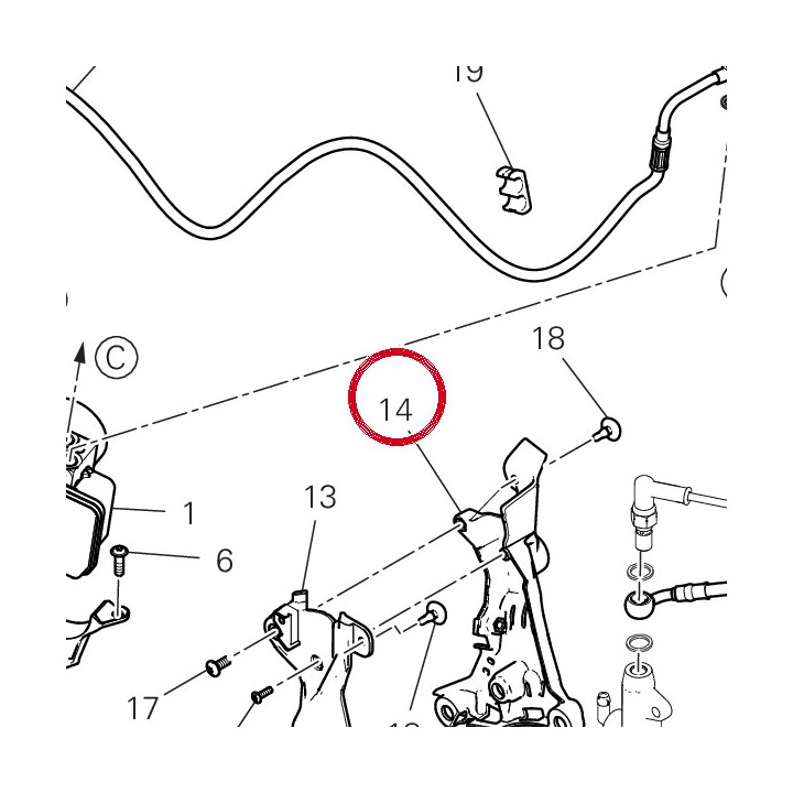 Canalina tubi Abs 75812511A — réf. 75812511A | Ducati Store