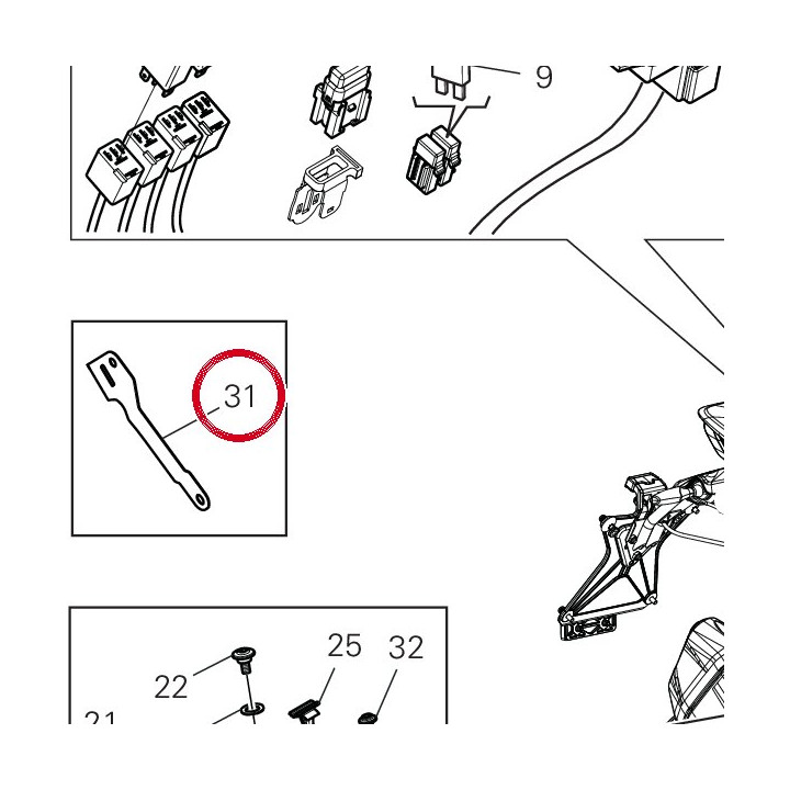 Equerre guide tuyau — réf. 8301P281AA | Ducati Store