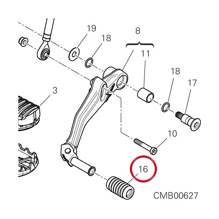 Couvre-Pedale 76510281A — réf. 76510281A | Ducati Store