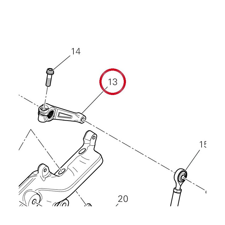 Levier commande cangement — réf. 45613791AA | Ducati Store