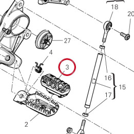 Couvre-Repose-Pied gauche — réf. 76510231A | Ducati Store