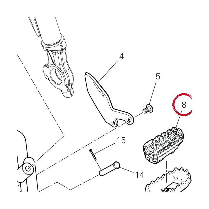 Couvre-Repose-Pied gauche — réf. 76510251A | Ducati Store