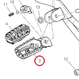 Repose-Pieds droit — réf. 46411161AA | Ducati Store