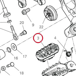 Couvre-Repose-Pied droit — réf. 76510221A | Ducati Store