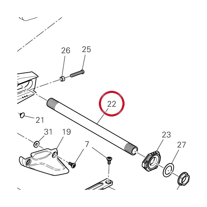 Pivot roue arrière — réf. 81911001AA | Ducati Store