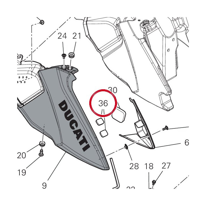 Tampon 86612421B — réf. 86612421B | Ducati Store